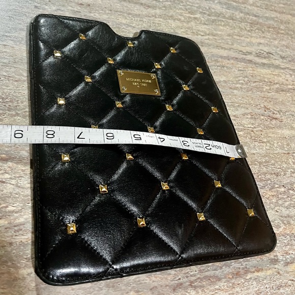 Michael Kors quilted tablet cover with gold color studs - Picture 8 of 11